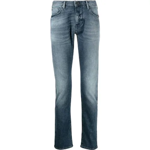 Slim Fit Denim Jeans für Herren , Herren, Größe: W33 - Emporio Armani - Modalova