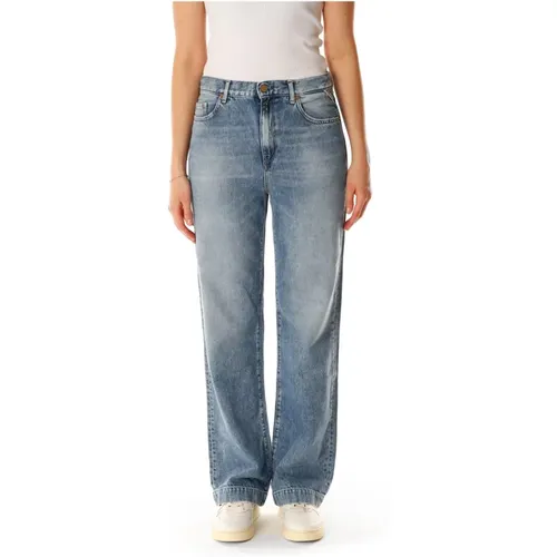 Relaxed Straight Fit Jeans , Damen, Größe: W25 L32 - Replay - Modalova