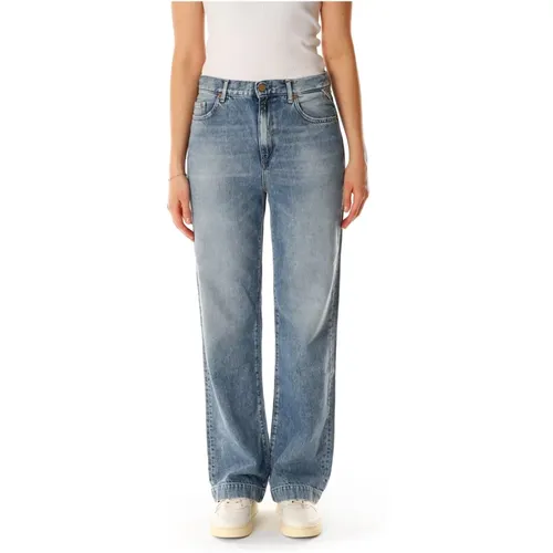 Relaxed Straight Fit Jeans , Damen, Größe: W26 L32 - Replay - Modalova