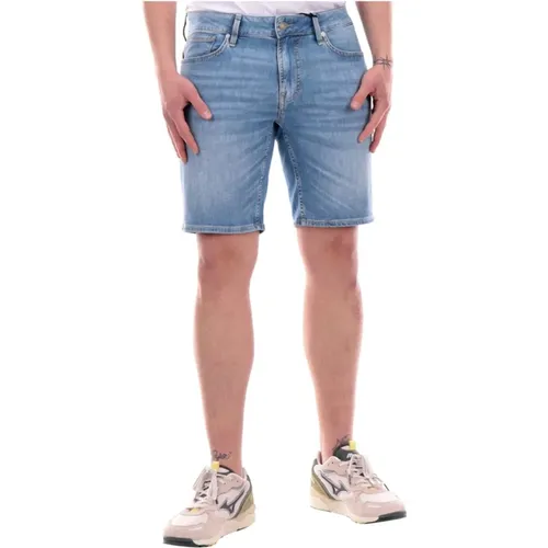 Blaue Casual Bermuda Shorts , Herren, Größe: W30 - Guess - Modalova