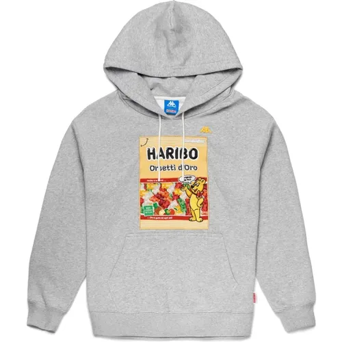 Haribo Kapuzenpullover Grau Melange , Herren, Größe: M - Kappa - Modalova