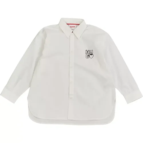 Langarm-Weißes Hemd für Mädchen von - Hugo Boss - Modalova