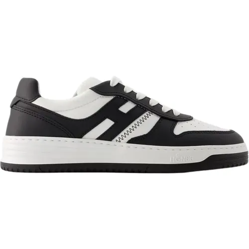 Schwarze Ledersneakers mit Top-Schnürsenkeln , Herren, Größe: 40 EU - Hogan - Modalova