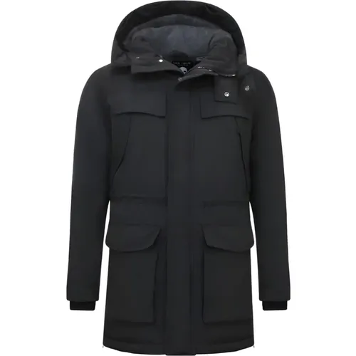 Winter Jacket Men Parka with Hood , male, Sizes: XS, XL, L, S, M - Enos - Modalova