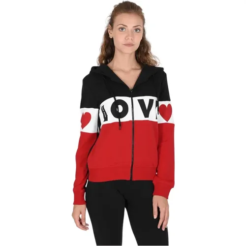 Baumwoll Sweatshirt , Damen, Größe: 2XS - Love Moschino - Modalova