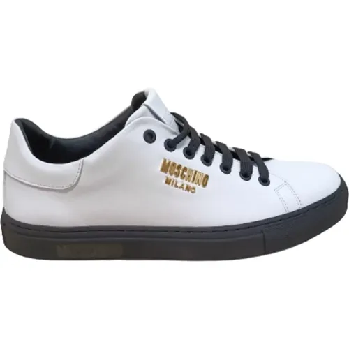 Weiße Sneakers , Herren, Größe: 41 EU - Moschino - Modalova