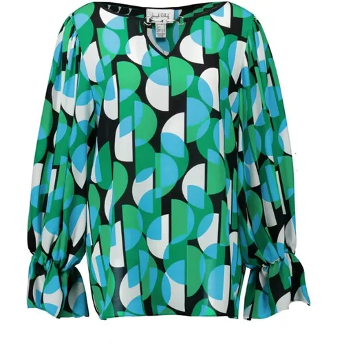 Grüne Bluse mit Geometrischem Muster , Damen, Größe: M - Joseph Ribkoff - Modalova