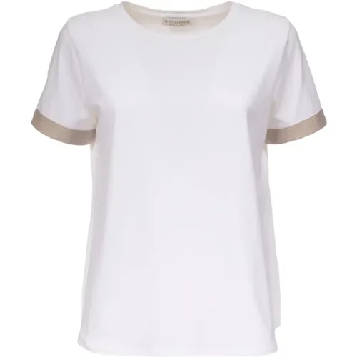 Cotton Short Sleeve T-shirt , female, Sizes: S - Le Tricot Perugia - Modalova