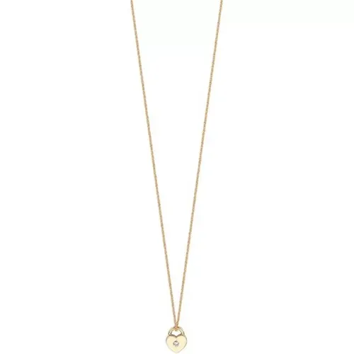 Herz Anhänger Halskette Gold Weiß Zirkonia - Esprit - Modalova