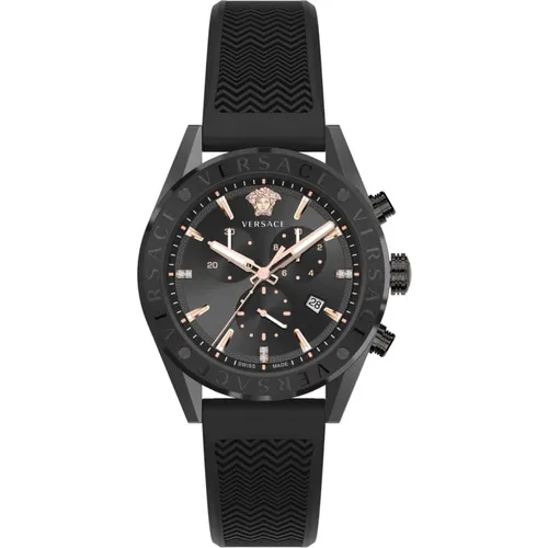 Chronographen-Uhr mit Silikonband - Versace - Modalova