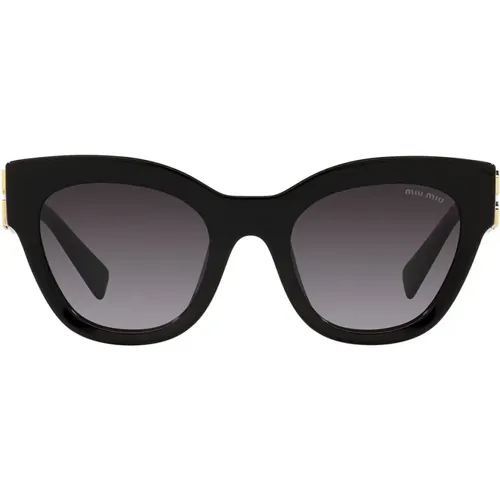 Square Sunglasses with Gold Logo , female, Sizes: 51 MM - Miu Miu - Modalova