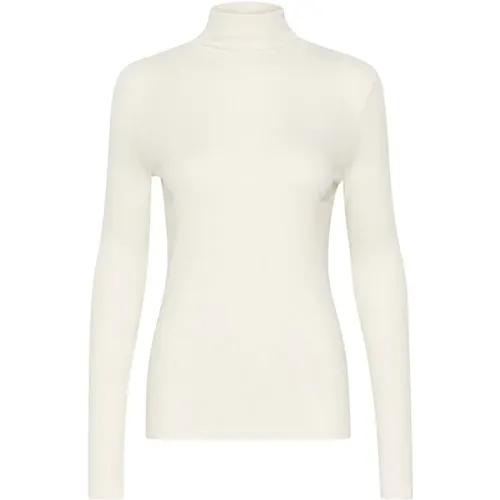 Rollneck Top Whisper White , Damen, Größe: S - Soaked in Luxury - Modalova