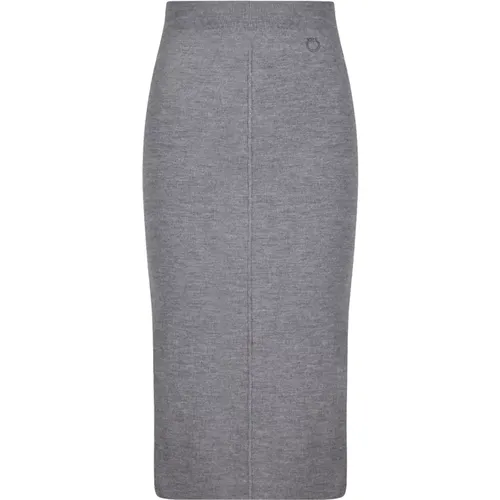 Love Birds Wool Pencil Skirt , female, Sizes: S - pinko - Modalova