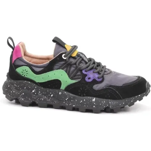 Camoscio und Nylon Sneakers , Damen, Größe: 43 EU - Flower Mountain - Modalova