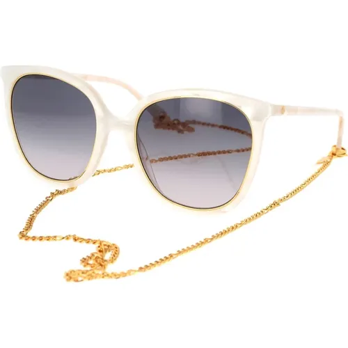 Lightweight Cat-Eye Sunglasses with GG Chain , female, Sizes: 56 MM - Gucci - Modalova