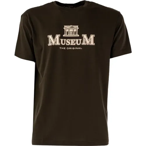 Herren Erik T-Shirt mit Logo , Herren, Größe: S - Museum - Modalova