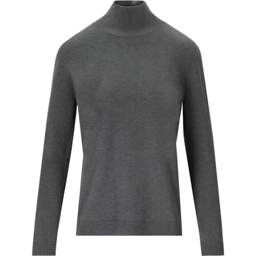 Kiku Grauer Rollkragen Wolle Seide Pullover , Damen, Größe: S - Max Mara Weekend - Modalova