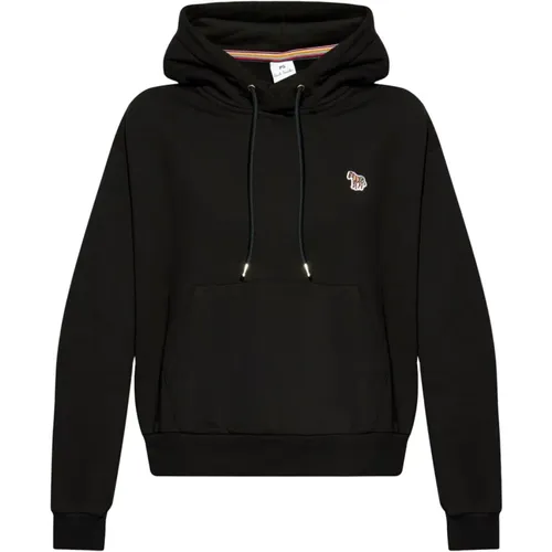 Schwarzer Zebra Pullover Hoodie , Damen, Größe: L - PS By Paul Smith - Modalova