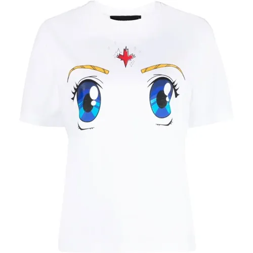 Women`s 100 Bianco T-Shirt - Stylish and Versatile , female, Sizes: XS - Dsquared2 - Modalova