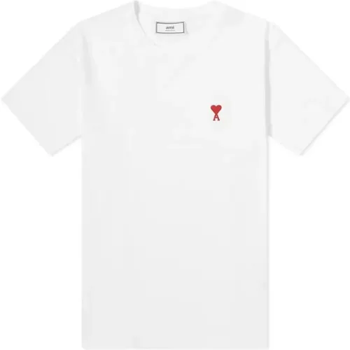 Heart Logo Tee , male, Sizes: L, M, XL, 2XL, S - Ami Paris - Modalova