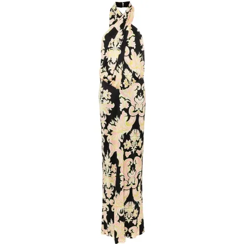 Paisley Print Halterneck Dress , female, Sizes: S - ETRO - Modalova