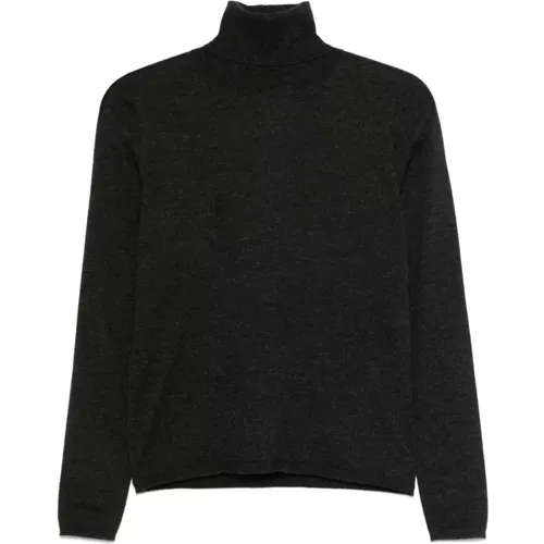 Grauer Cashmere Pullover Mélange Rollkragen , Damen, Größe: L - Max Mara - Modalova