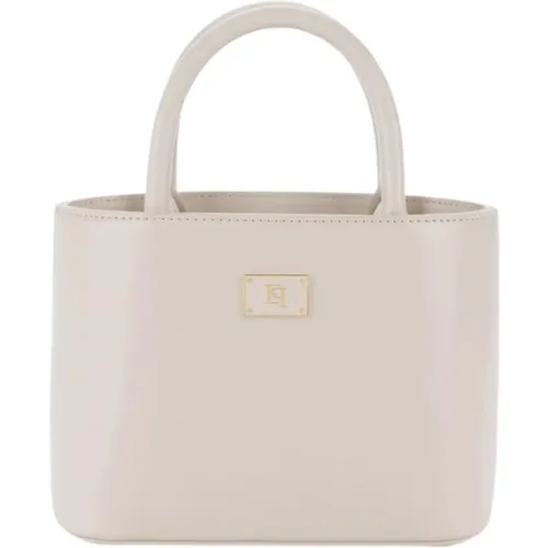 Kleine Damen-Shopper-Tasche mit abnehmbarem Schultergurt und internem Beutel , Damen, Größe: ONE Size - Elisabetta Franchi - Modalova