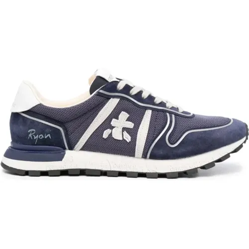 Blaue Retro Style Sneakers mit Reflexdetails , Herren, Größe: 40 EU - Premiata - Modalova