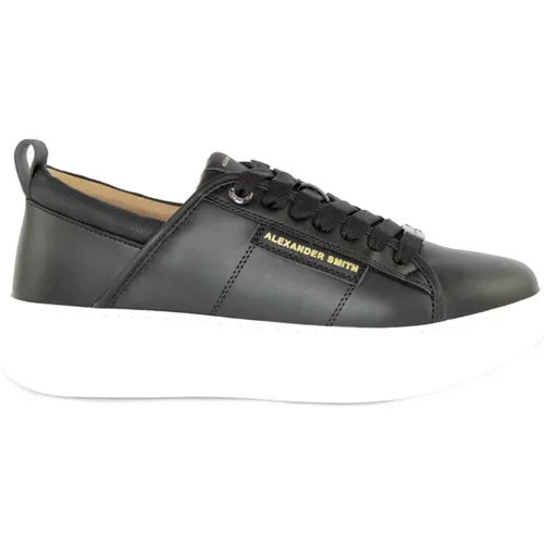 Stilvolle Schwarze Wembley Sneakers , Herren, Größe: 41 EU - Alexander Smith - Modalova