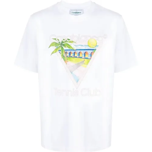 Tennis Club Icon T-Shirt , Herren, Größe: 2XL - Casablanca - Modalova
