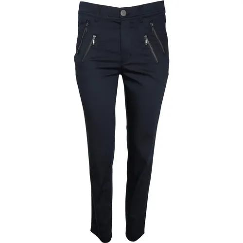 Marine Celona Trousers with Zip Details , female, Sizes: XS - 2-Biz - Modalova