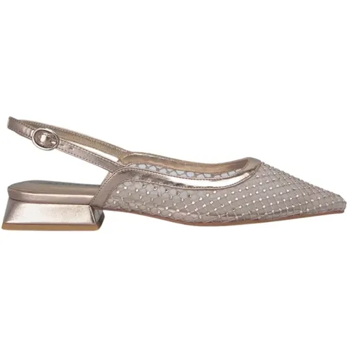 Sparkling mesh flat shoes , female, Sizes: 6 UK, 5 UK, 3 UK, 4 UK - Alma en Pena - Modalova