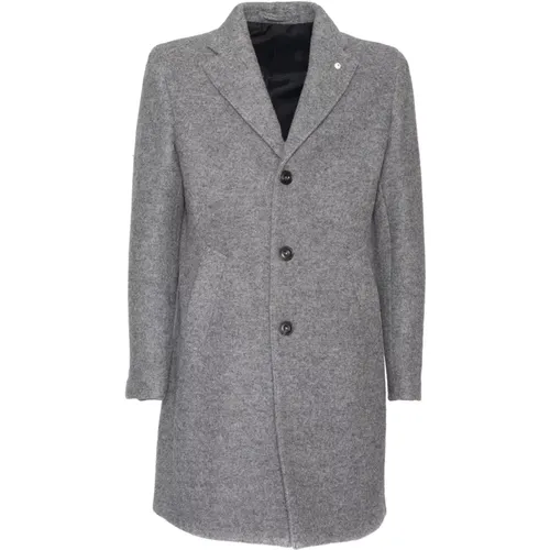 Cashmere Wool Single-Breasted Coat , male, Sizes: XL, L, S - L.b.m. 1911 - Modalova