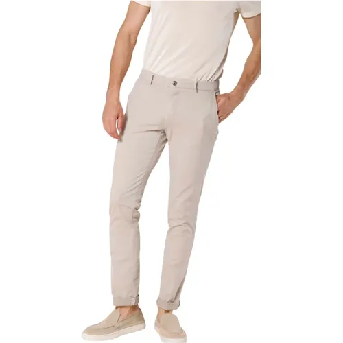 Slim Fit Jacquard Chino Hose , Herren, Größe: 2XL - Mason's - Modalova