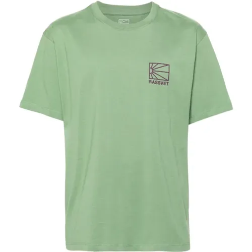 Mini Logo Grünes T-Shirt , Herren, Größe: M - Rassvet - Modalova