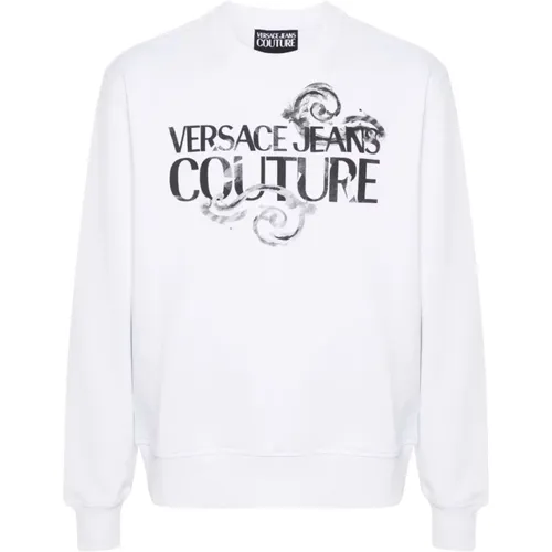 Weiße Pullover , Herren, Größe: M - Versace Jeans Couture - Modalova