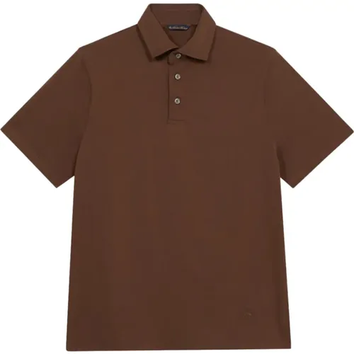 Braunes Baumwoll-Poloshirt,Grünes Baumwoll-Poloshirt,Weißes Baumwoll-Polo-Shirt,Marineblaues Baumwoll-Poloshirt - Brooks Brothers - Modalova