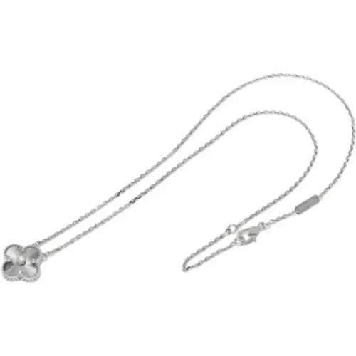 Pre-owned White Gold necklaces , female, Sizes: ONE SIZE - Van Cleef & Arpels Pre-owned - Modalova