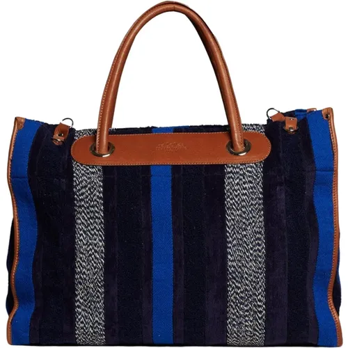 Gewickelte Shopper-Tasche mit Lederdetails , Damen, Größe: ONE Size - Tramontano - Modalova