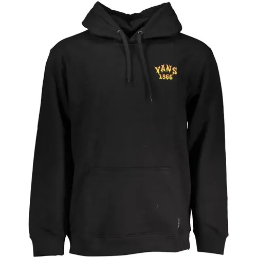 Hooded Fleece Sweatshirt with Logo Print and Central Pocket , male, Sizes: 2XL, M, S, XL, L - Vans - Modalova