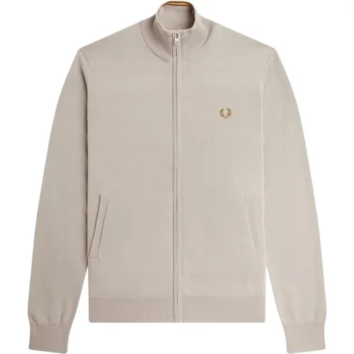 Beiger Cardigan mit Reißverschluss - Fred Perry - Modalova