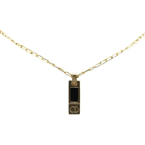 Pre-owned Metal necklaces , female, Sizes: ONE SIZE - Dior Vintage - Modalova