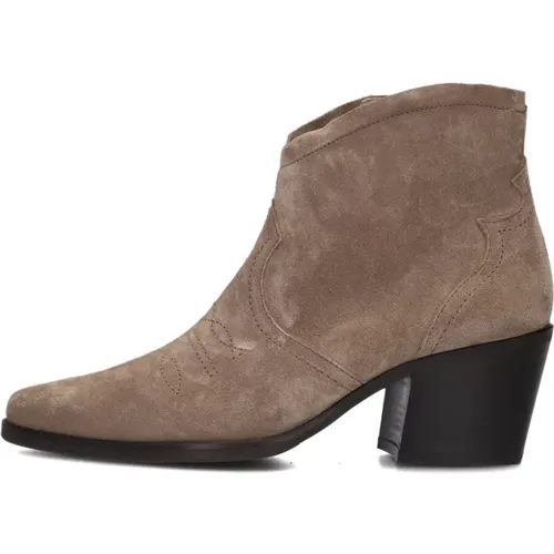 Taupe Wildleder Western Stiefeletten , Damen, Größe: 38 1/2 EU - Paul Green - Modalova