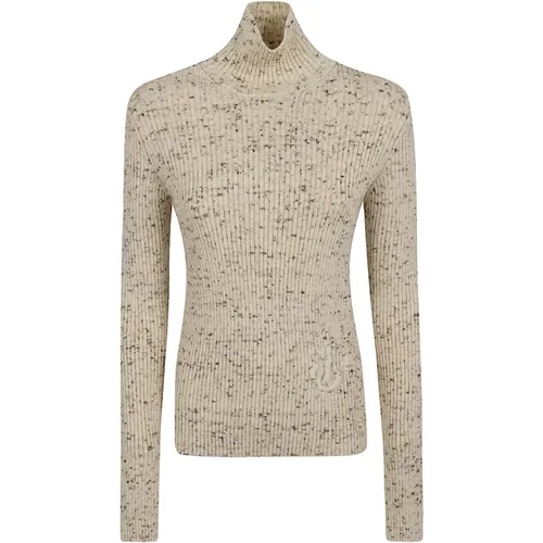Ribbed-Knit High-Neck Sweatshirt , female, Sizes: S - Jil Sander - Modalova