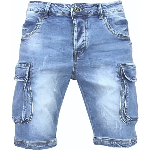 Kurze Jeans Herren - Jeansshorts mit Taschen -1088 , Herren, Größe: W30 - Local Fanatic - Modalova