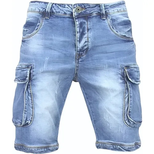 Kurze Jeans Herren - Jeansshorts mit Taschen -1088 , Herren, Größe: W34 - Local Fanatic - Modalova