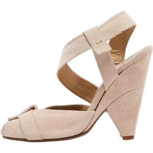 Pre-owned Suede sandals , female, Sizes: 4 UK - Chloé Pre-owned - Modalova