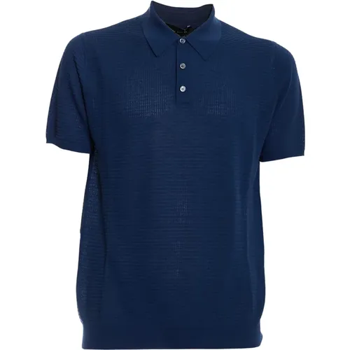 Men Clothing T-Shirts Polo Shirt Indigo Ss23 , male, Sizes: M - Roberto Collina - Modalova