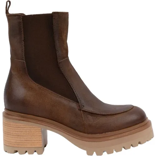 Leather Ankle Boot , female, Sizes: 7 UK, 6 UK - MJUS - Modalova