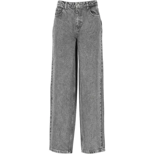 Grey Cotton Jeans with Strass Details , female, Sizes: W28, W26 - Rotate Birger Christensen - Modalova